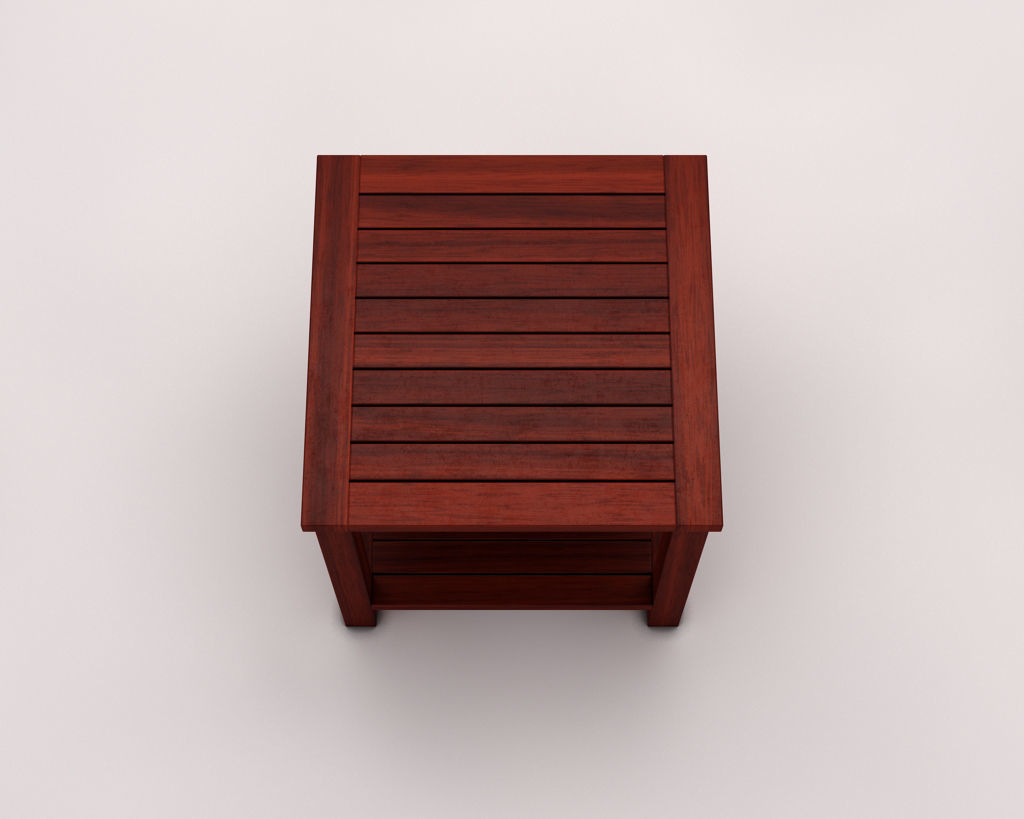 SIDE TABLE---Double square and wooden lath 3D model_19