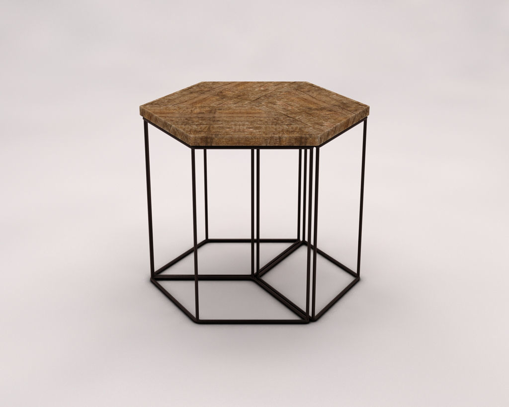 SIDE TABLE---Parallelogram built-in 3D model_9