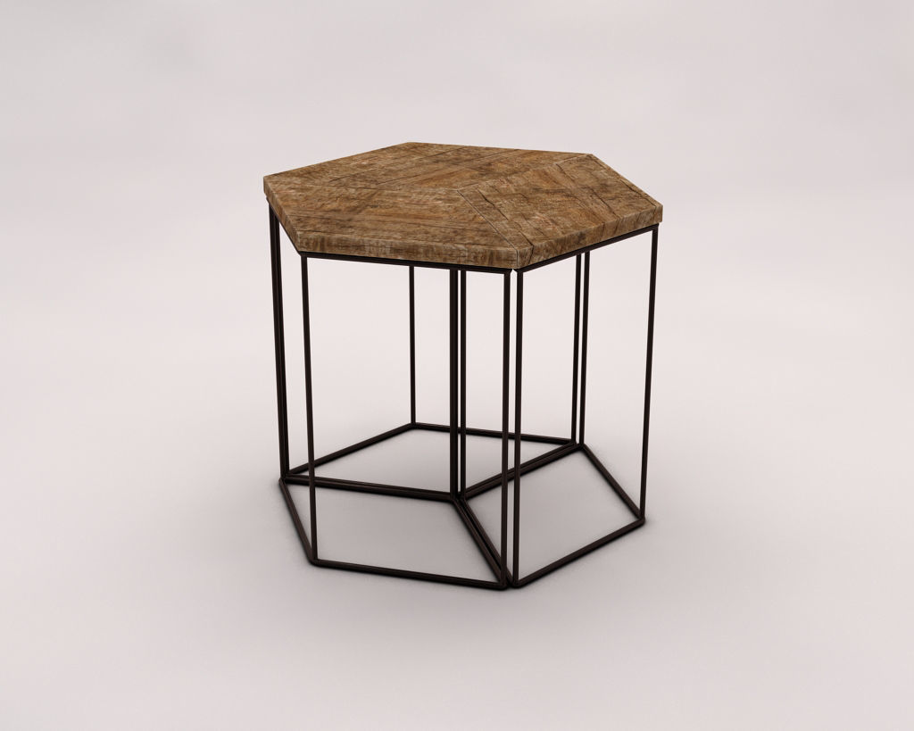 SIDE TABLE---Parallelogram built-in 3D model_3