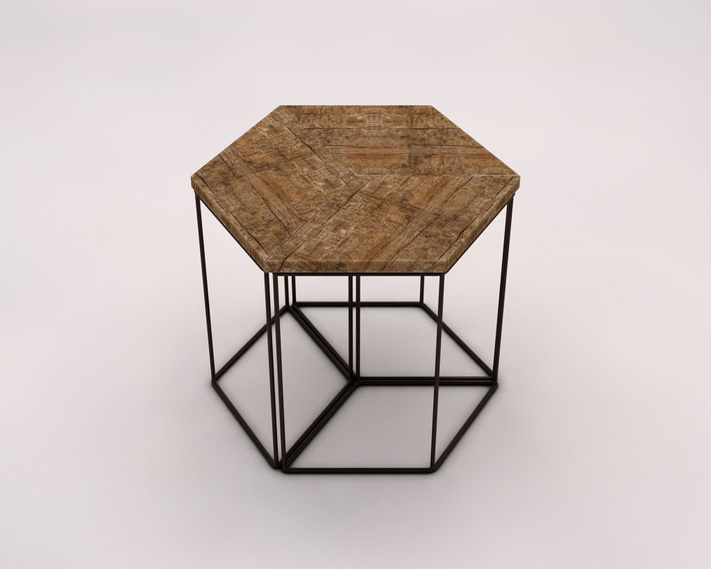 SIDE TABLE---Parallelogram built-in 3D model_10