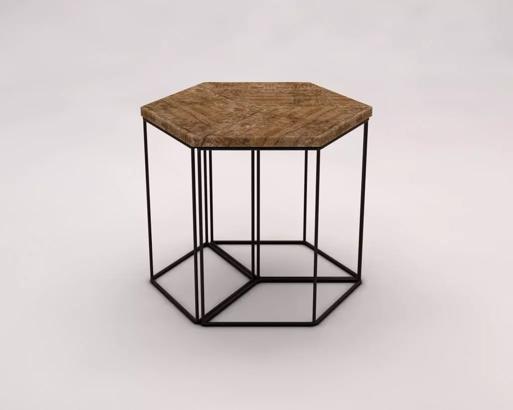 SIDE TABLE---Parallelogram built-in 3D model_0