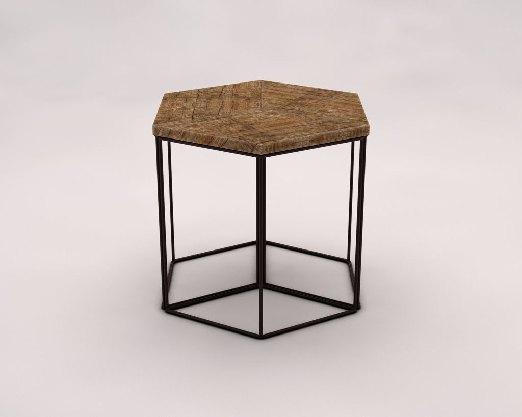 SIDE TABLE---Parallelogram built-in 3D model_5