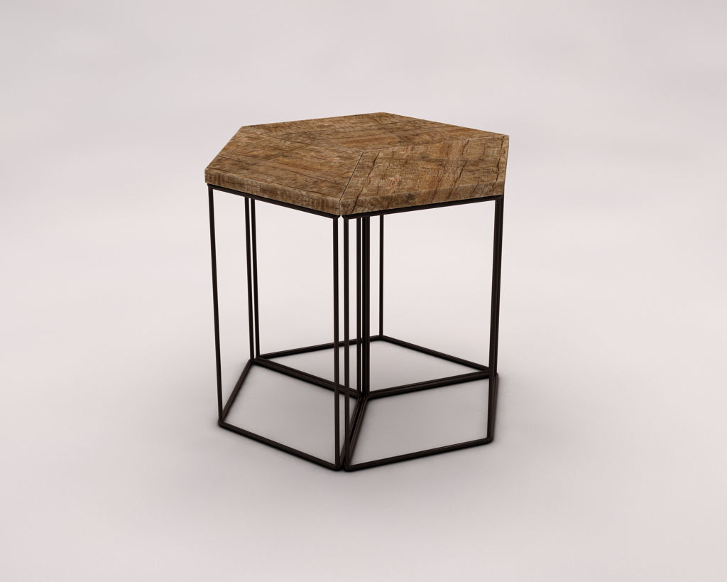 SIDE TABLE---Parallelogram built-in 3D model_2