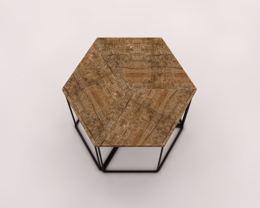 SIDE TABLE---Parallelogram built-in 3D model_19