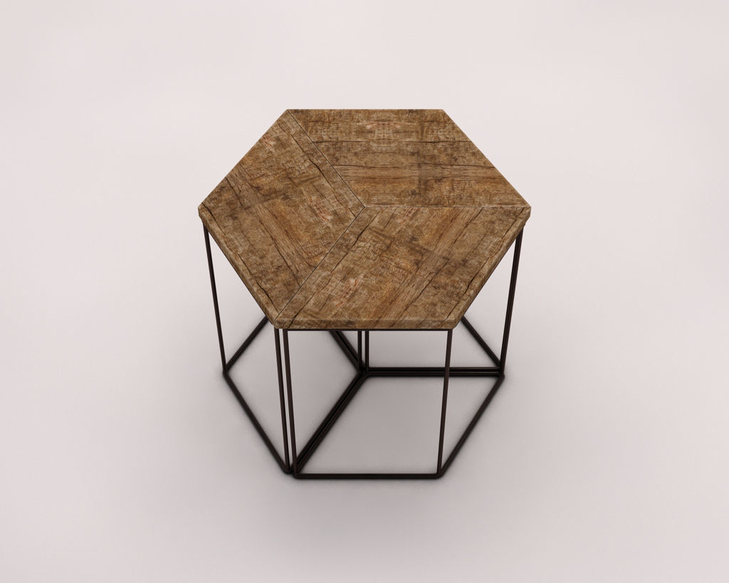 SIDE TABLE---Parallelogram built-in 3D model_11