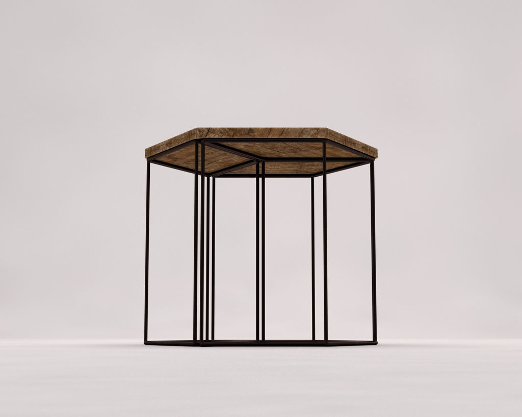 SIDE TABLE---Parallelogram built-in 3D model_15