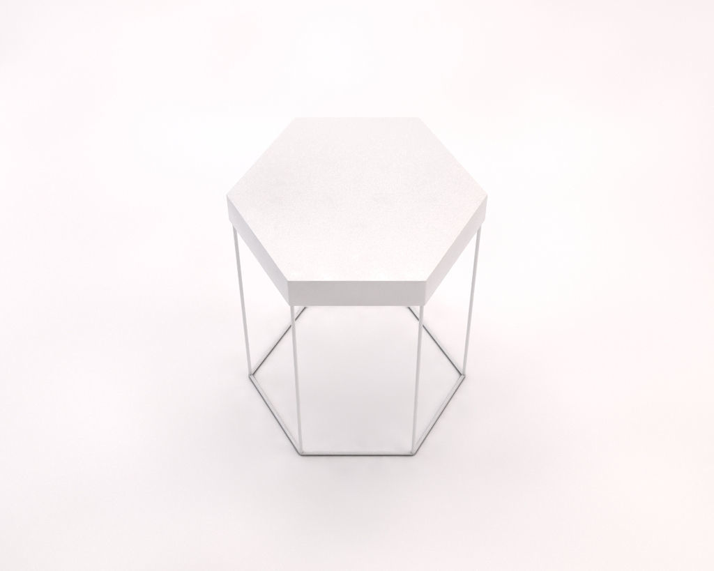 SIDE TABLE---Iron tray hexagonal and rods 3D model_11
