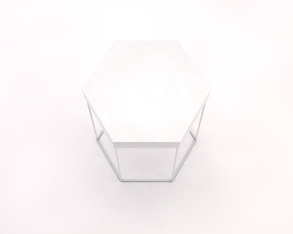SIDE TABLE---Iron tray hexagonal and rods 3D model_18