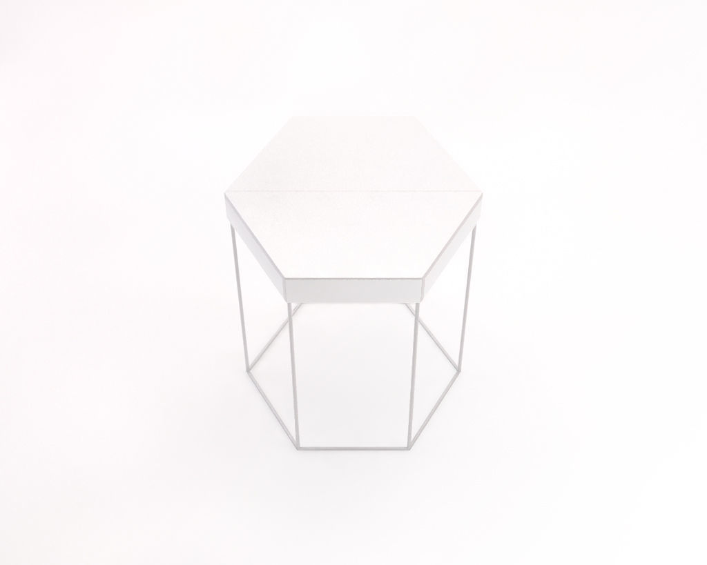 SIDE TABLE---Iron tray hexagonal and rods 3D model_12