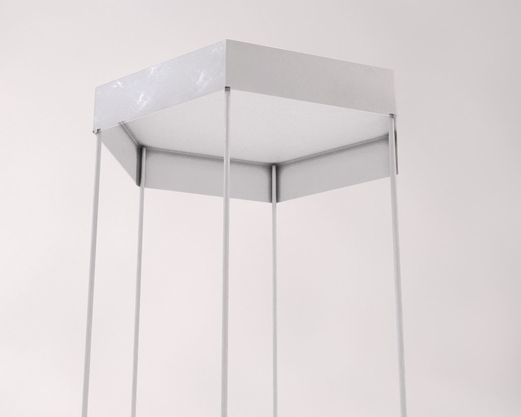 SIDE TABLE---Iron tray hexagonal and rods 3D model_16