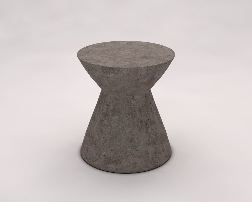 SIDE TABLE---Concrete hourglass 3D model_8
