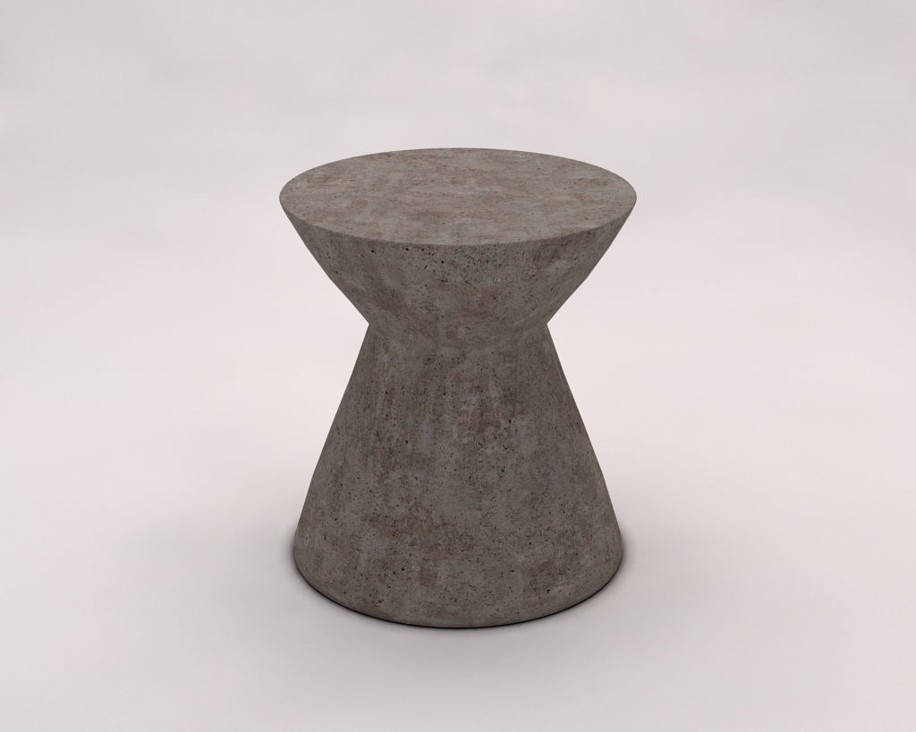 SIDE TABLE---Concrete hourglass 3D model_5