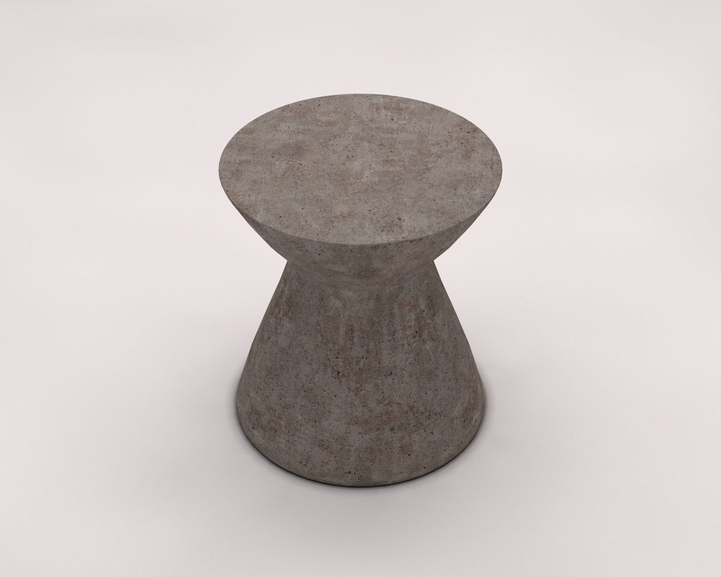 SIDE TABLE---Concrete hourglass 3D model_10