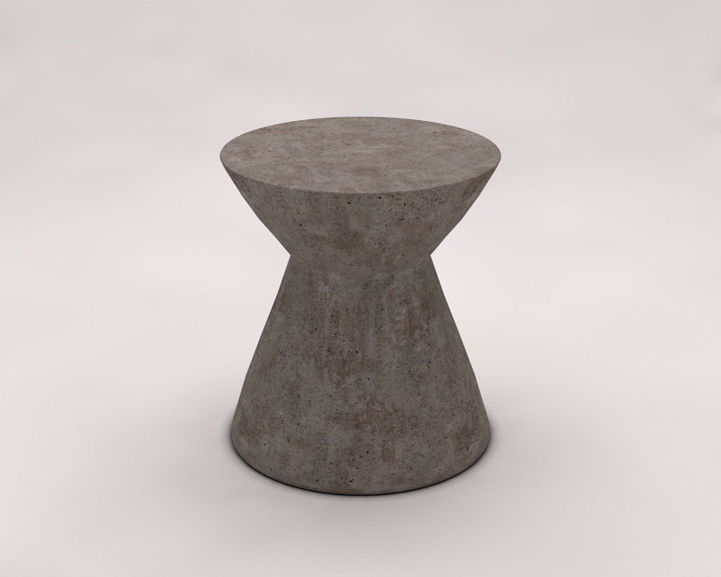 SIDE TABLE---Concrete hourglass 3D model_6