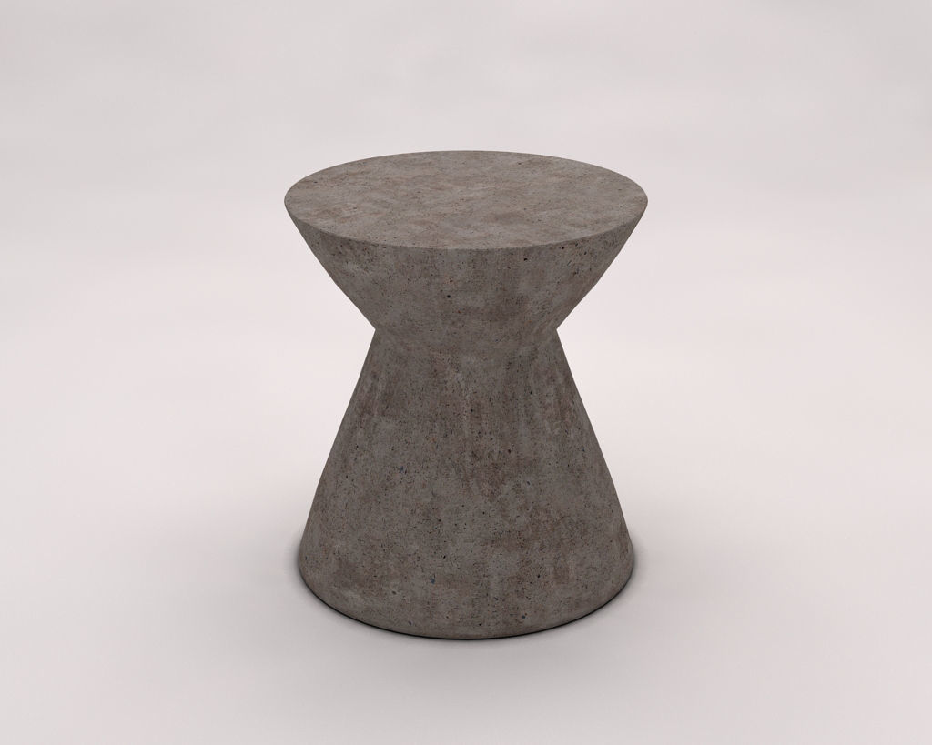 SIDE TABLE---Concrete hourglass 3D model_7