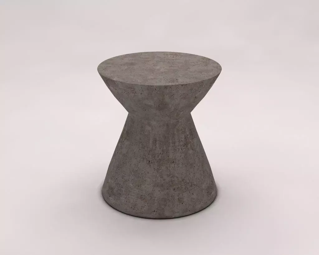 SIDE TABLE---Concrete hourglass 3D model_0