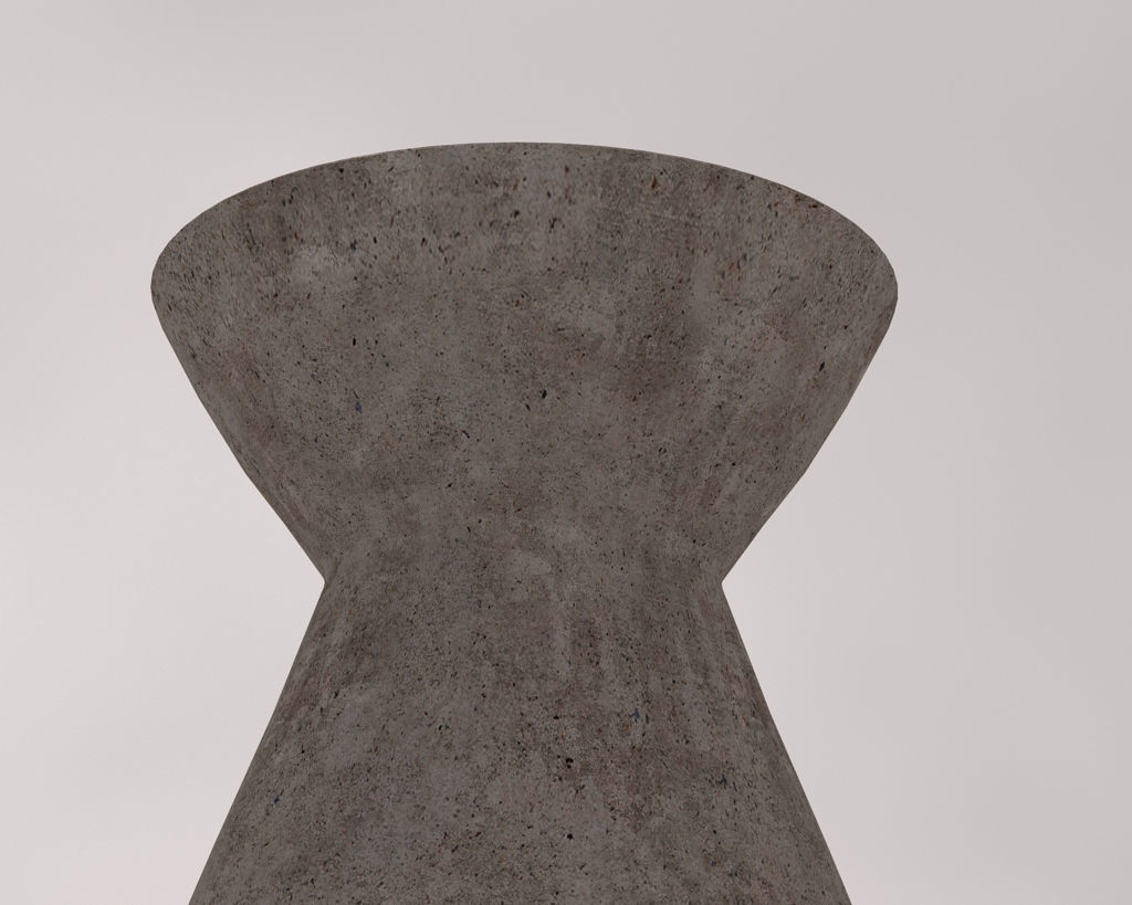 SIDE TABLE---Concrete hourglass 3D model_17
