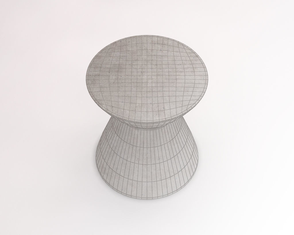 SIDE TABLE---Concrete hourglass 3D model_12