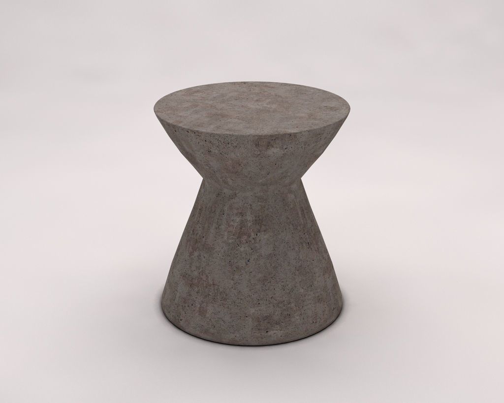 SIDE TABLE---Concrete hourglass 3D model_4