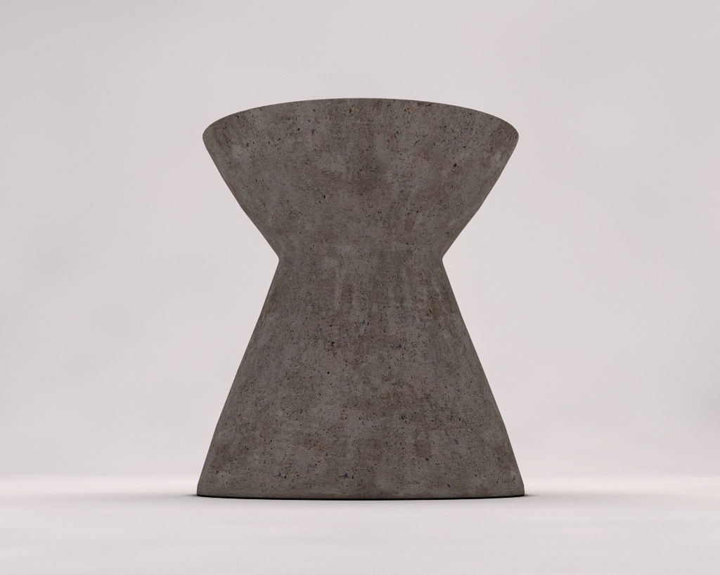 SIDE TABLE---Concrete hourglass 3D model_15