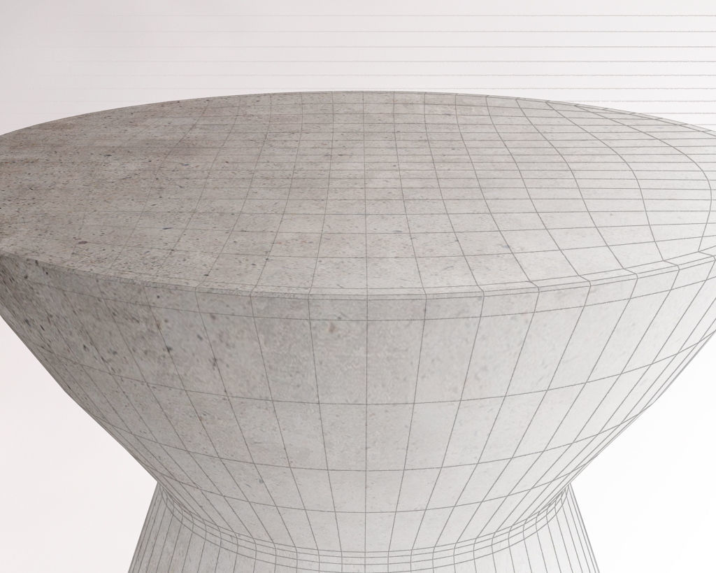 SIDE TABLE---Concrete hourglass 3D model_14