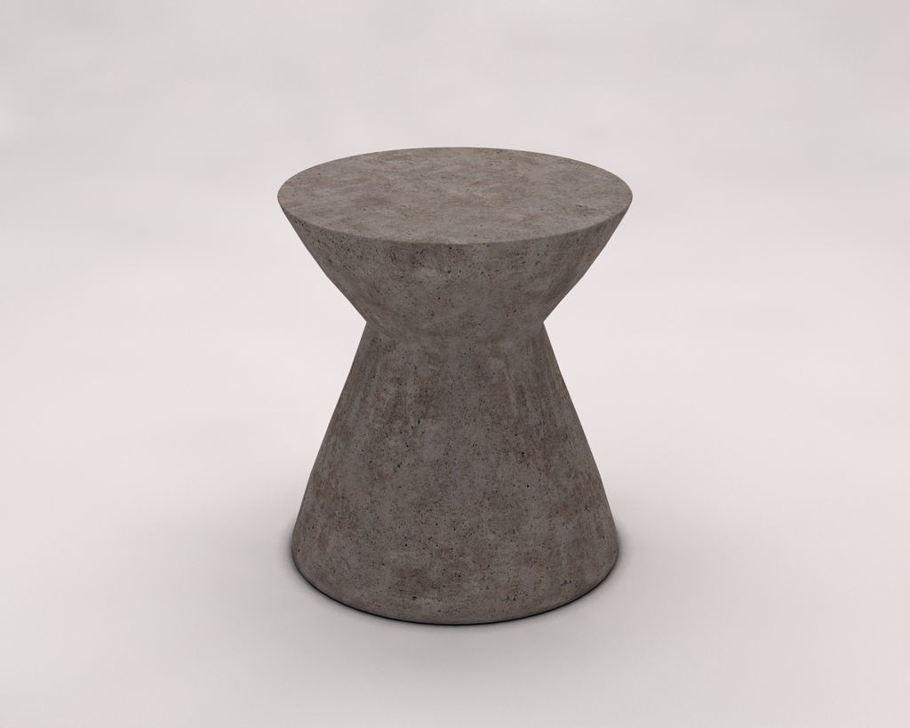 SIDE TABLE---Concrete hourglass 3D model_3