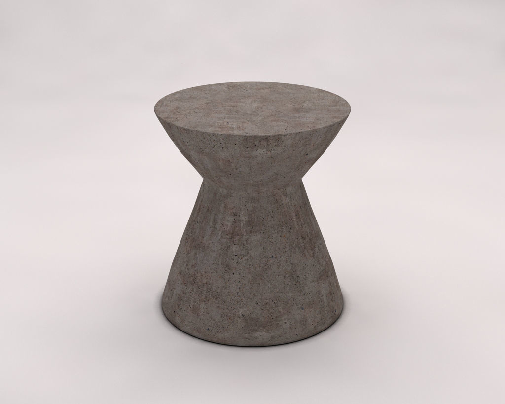 SIDE TABLE---Concrete hourglass 3D model_9