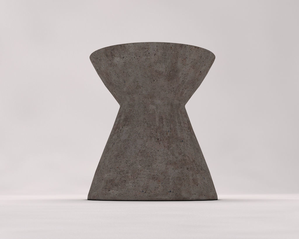 SIDE TABLE---Concrete hourglass 3D model_16