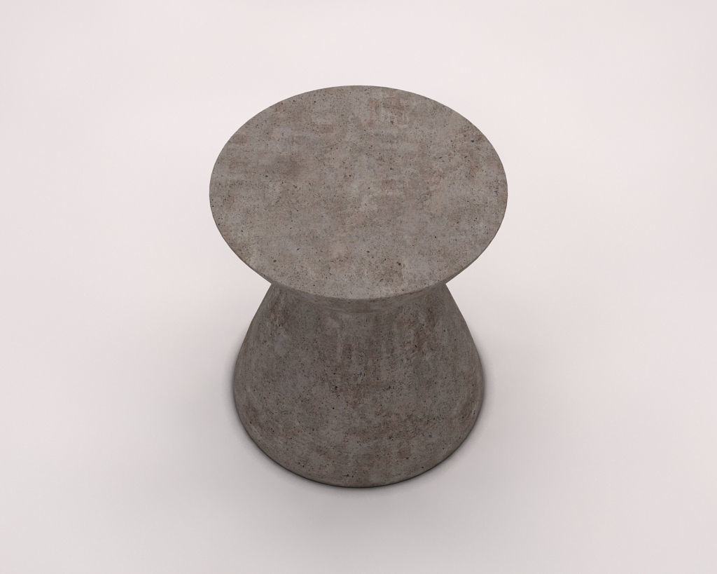 SIDE TABLE---Concrete hourglass 3D model_11