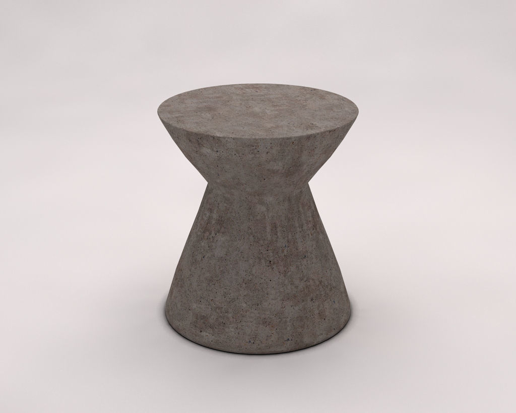 SIDE TABLE---Concrete hourglass 3D model_2