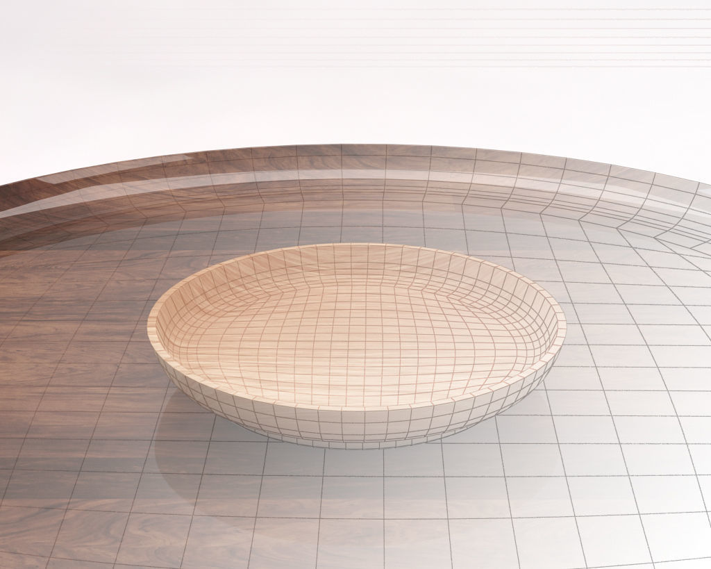 LOUNGE TABLE---Wooden plate and tripod 3D model_15