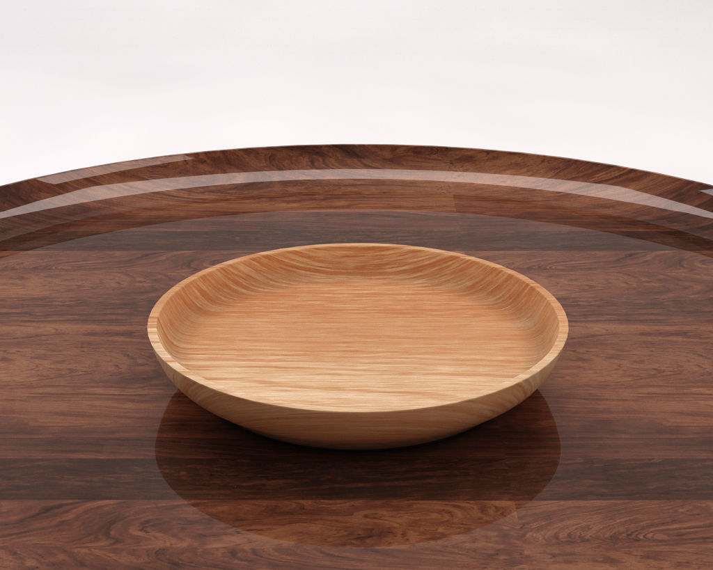 LOUNGE TABLE---Wooden plate and tripod 3D model_14