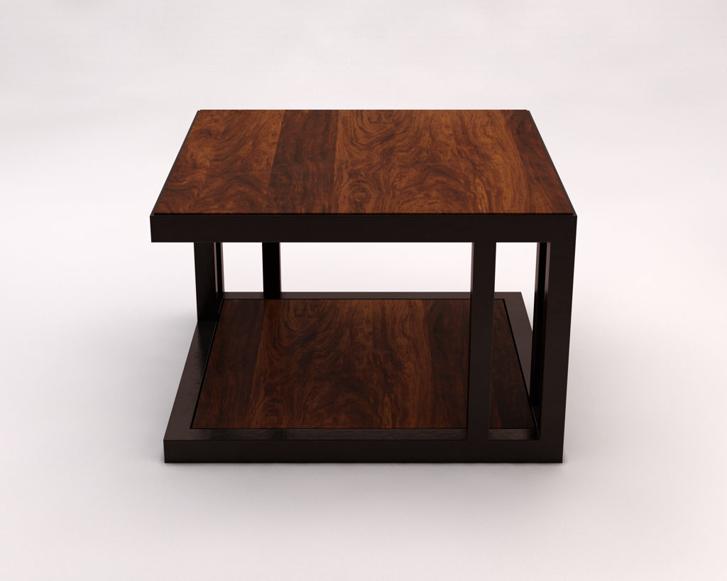 LOUNGE TABLE---Double Square in wood 3D model_6