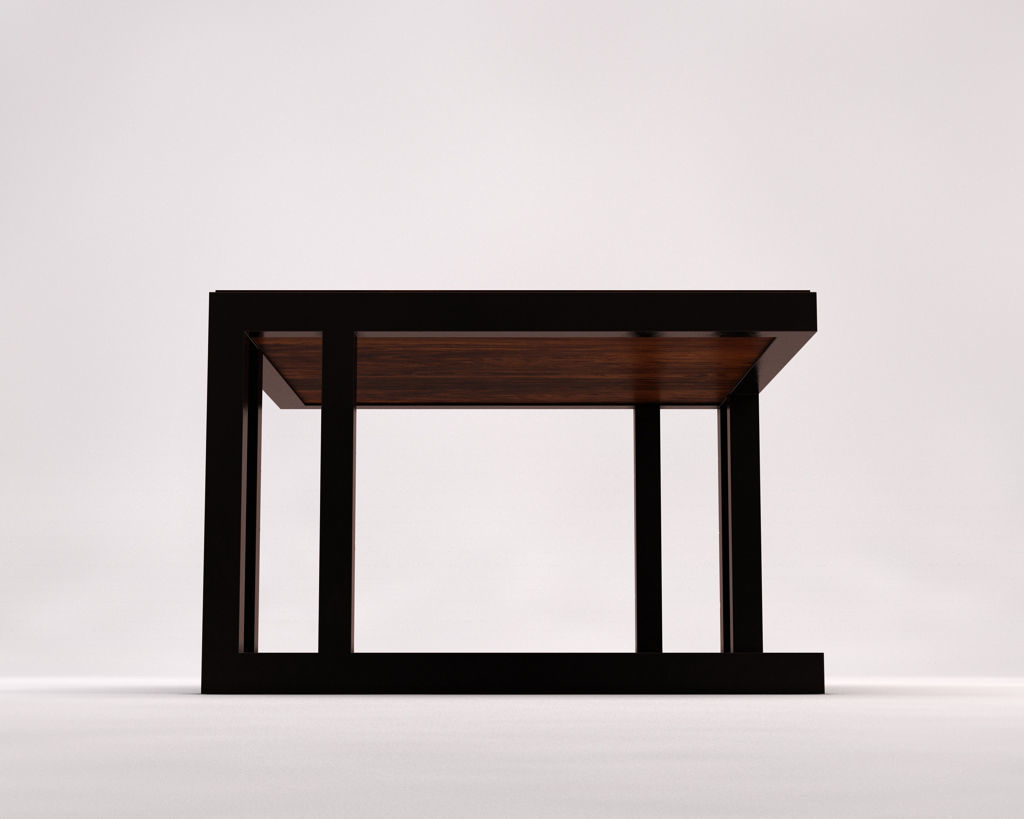 LOUNGE TABLE---Double Square in wood 3D model_15