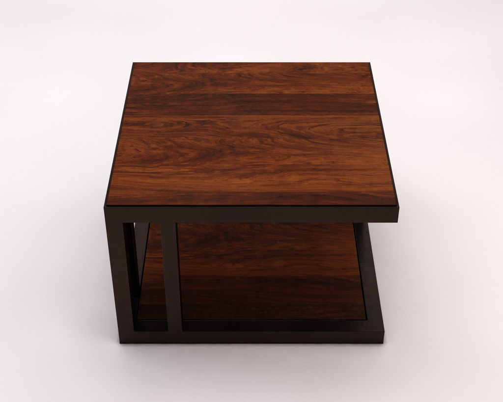 LOUNGE TABLE---Double Square in wood 3D model_11