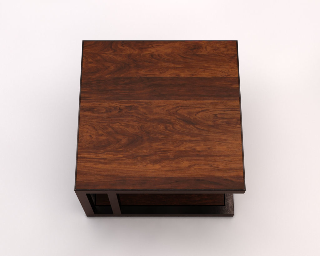 LOUNGE TABLE---Double Square in wood 3D model_19