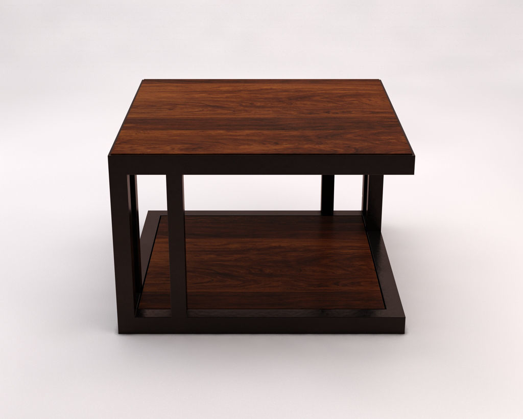 LOUNGE TABLE---Double Square in wood 3D model_10