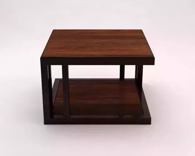 LOUNGE TABLE---Double Square in wood 3D model