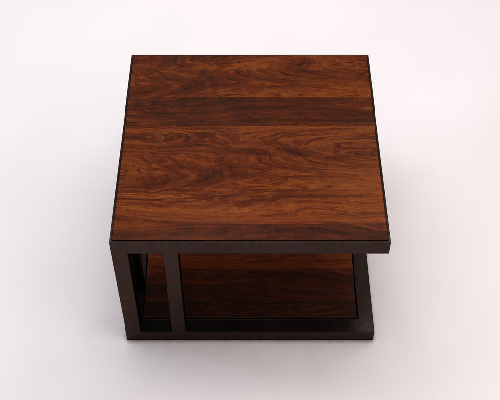 LOUNGE TABLE---Double Square in wood 3D model_12