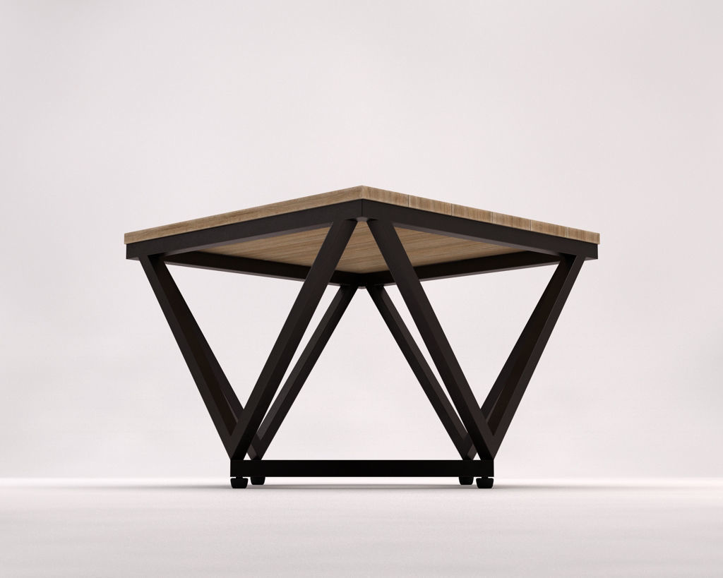 LOUNGE TABLE---Diamond support in wood 3D model_15