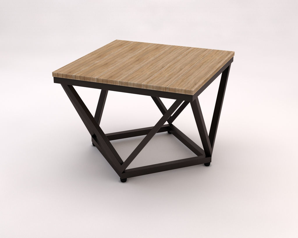 LOUNGE TABLE---Diamond support in wood 3D model_7