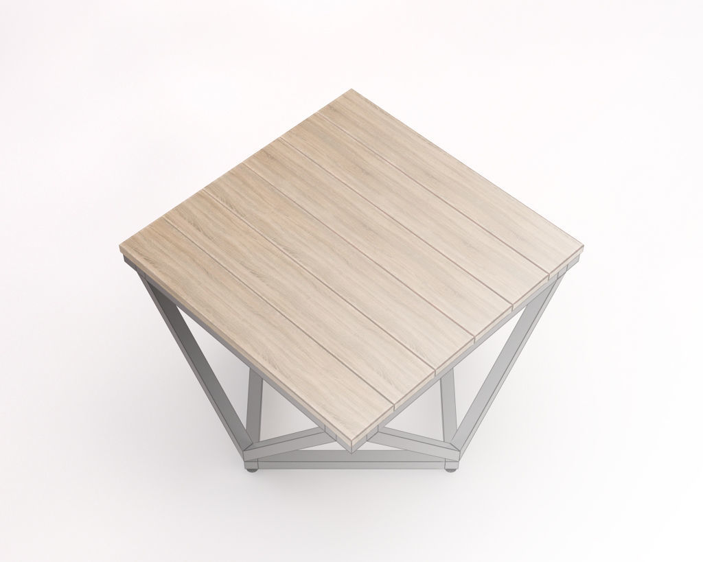 LOUNGE TABLE---Diamond support in wood 3D model_13