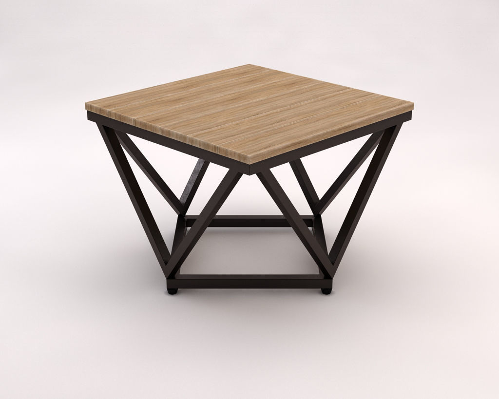 LOUNGE TABLE---Diamond support in wood 3D model_6