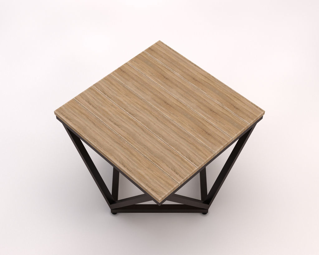 LOUNGE TABLE---Diamond support in wood 3D model_12