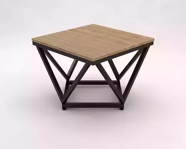 LOUNGE TABLE---Diamond support in wood 3D model