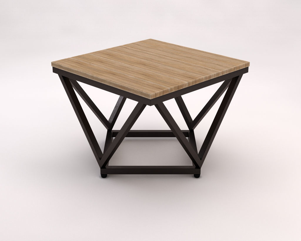 LOUNGE TABLE---Diamond support in wood 3D model_10