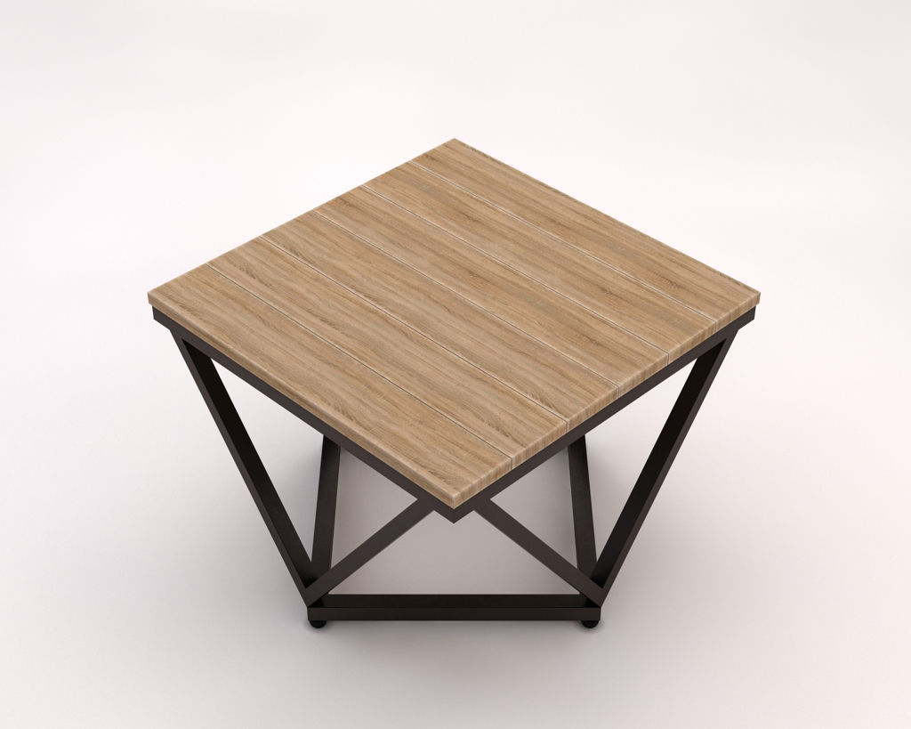 LOUNGE TABLE---Diamond support in wood 3D model_11
