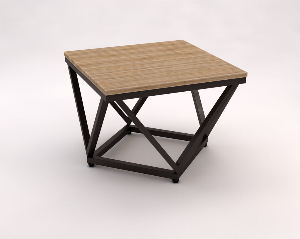 LOUNGE TABLE---Diamond support in wood 3D model_5