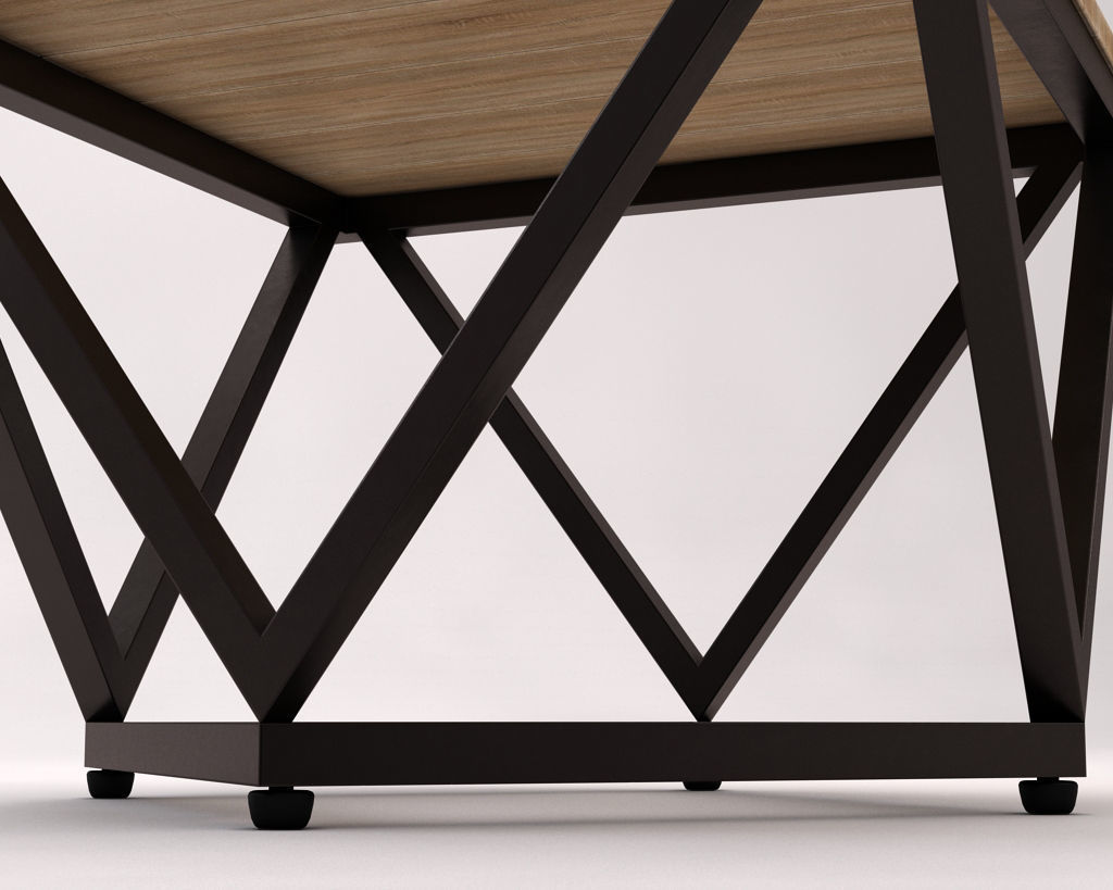 LOUNGE TABLE---Diamond support in wood 3D model_18