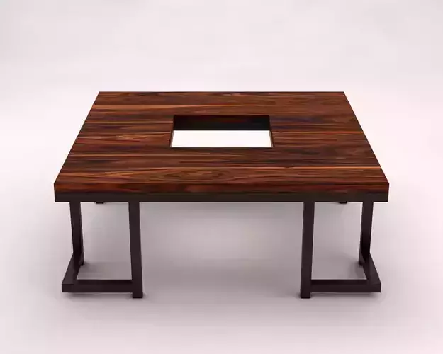 LOUNGE TABLE---Square support with hole 3D model